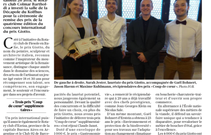 Article des Dernières Nouvelles d’Alsace du 29/04/25
